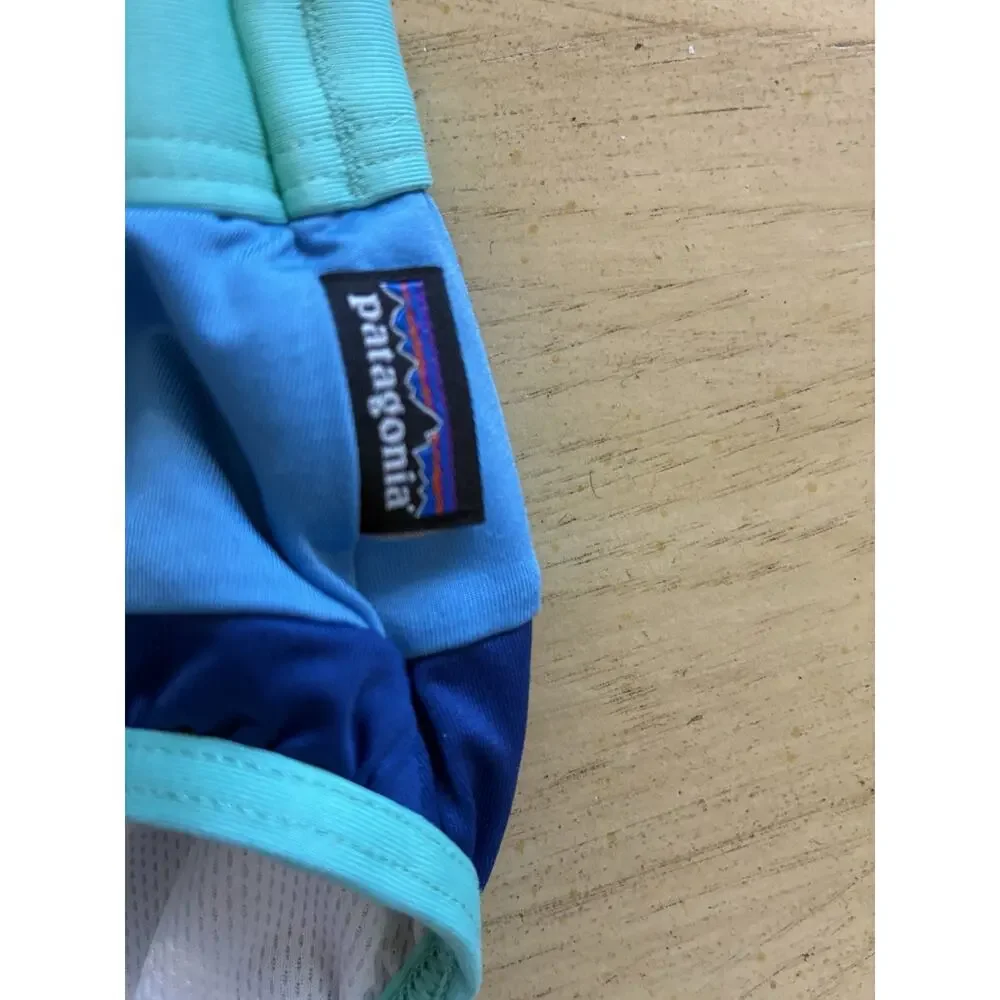 NEW Patagonia Baby Swim Briefs Bottom Diaper Cover 3-6 M Colorblock Blue Teal